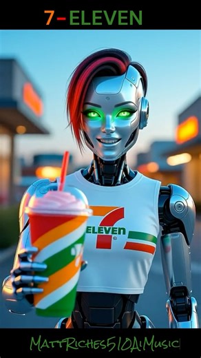 7-Eleven Joins the Free Ads Pay Me Series Humanoid Robots, Slurpees, Hot Dogs, & Anime | Full Ad 🤖