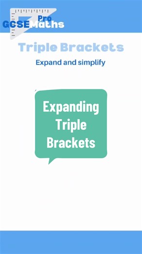Expanding triple brackets #expanding #expandingbrackets #gcse #gcsemaths #highertier #algebra #foundationtier #triplebrackets #studytok #gcses Check out my YouTube channel GCSEMathsPro (link in bio) to see the full video Expanding Triple Brackets - Expanding Brackets Part 3 | GCSE Maths Pro https://youtu.be/ovUeDA9hBAw