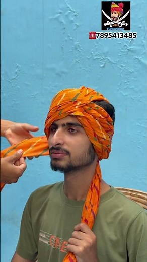 Lahariya pagdi❤️🎀…#pagdi #rajasthanisafa #tying #wedding