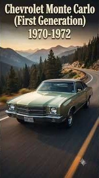 Chevrolet Monte Carlo (First Generation) 1970-1972: Velvet and V8s