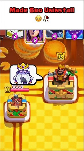 Made bro uninstall 😭🥀 #clashroyale #shortsfeed #fyp