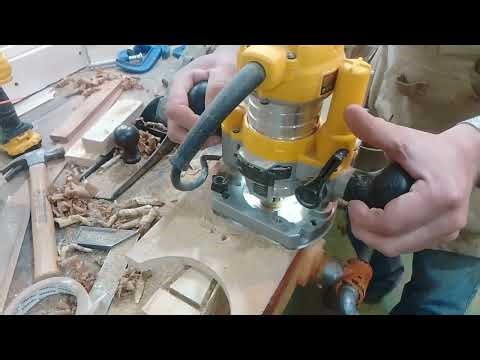 ¿ Cómo hago los ensambles de moño con router y plantilla ?