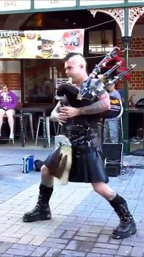 Chad Plays Thunderstruck on Flaming Bagpipes