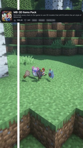 Minecraft: Nature X + Nautilus 3D & MB-3D Items Pack 🌿✨ 3D Upgrade! #minecraft #resourcepack #shorts