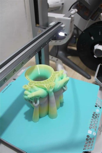 3D Print Timelapse: “Face Sculpture Vase – Peace Sign” ✌️✨ | Artistic Makeup(Bambu Lab P2S/A1 Combo)