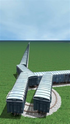 Extreme Massive Train On Dangerous Bumpy Tracks 😱🔥 BeamNG.Drive - Train Simulator #Shorts