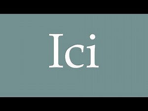 How to pronounce ''Ici'' correctly in French
