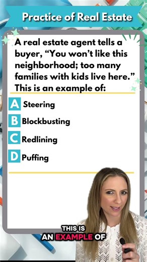 Real Estate Exam Practice Question #realestateexamprep #realestateexam #realestatelicense