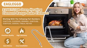 EAGLEGGO 316075103 Oven Heating Element Range Bake Element for Frigidaire Kenmore Tappan, Replaces PS438018 AP2125026 09990062 316075100 316075102 316075104 316282600 3203534