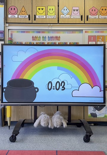 The full screen rainbow is such a vibe ✨ #classroommanagement #visualtimer #kindergarten #firstgrade #powerpoint #googleslides