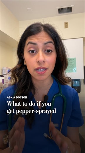 Pepper spray is an aerosolized chemical that rapidly disables someone by damaging the surface of the eyeball. The best thing to do is to avoid rubbing, which forces the chemicals deeper into your eyes, and instead irrigate them with lots of water, says Dr. Trisha Pasricha, a physician at Beth Israel Deaconess Medical Center, an assistant professor of medicine at Harvard Medical School and The Washington Post’s Ask a Doctor columnist. | Washington Post