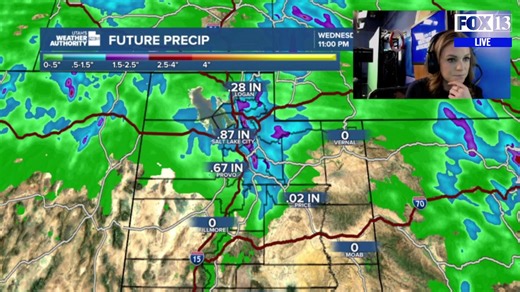 Meteorologist Madi Baggett takes a look at how much rain Salt Lake City is expected to see over the next 48 hours! | FOX 13 News