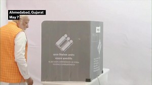 Narendra Modi Votes in India's General Election