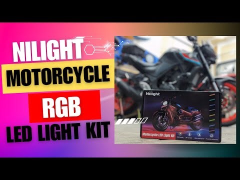 Motorcycle LEDs! Nilight 8pcs motorcycle RGB Led light kit