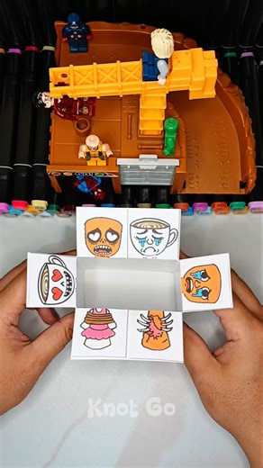 Fun Cartoon Surprise Craft❣️ #diy #art #papercraft #fyp