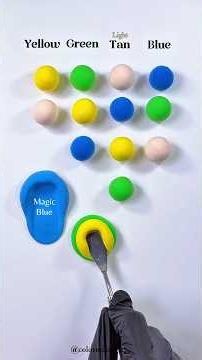 Let's Mixing Yellow + Green + Light Tan & Blue Color Slime 😍 #colormixing #painting #satisfying #art