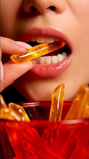 ASMR Glass French Fries: Crispy Knife Slicing Sounds