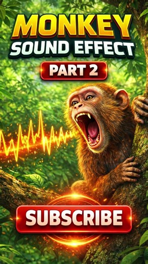 Monkey Sounds Effect Part 2 | Loud & Excited Jungle Monkey Calls SFX