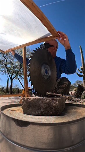 Joe Richards on Instagram: "Solar Death Ray melts steel saw blade #solar #sun #tools"