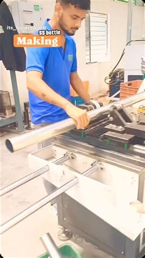 Stainless steel bottle single wall pipe making to water Bulging process