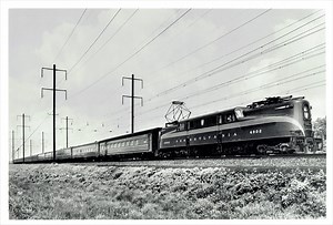 Pennsylvania Railroad - PRR Class GG1 locomotive Nr. 4902 and The Broadway Limited
