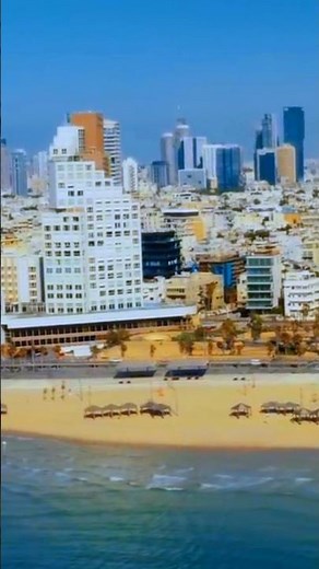 The skyline of Tel Aviv — shining by the sea. Maybe the war has taken it away