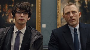 Bond (Daniel Craig) meets his new quartermaster (Ben Whishaw) in SKYFALL (2012). Filmed at The National Portrait Gallery in London, the painting they are admiring is J.M.W. Turner’s The Fighting Temeraire. | James Bond 007