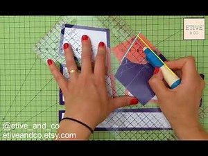 Connecting sections of foundation paper pieced patterns. Etive & Co free cloud pattern.