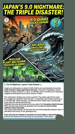 The 9.0 Nightmare: Japan’s Triple Disaster 🌊🌍