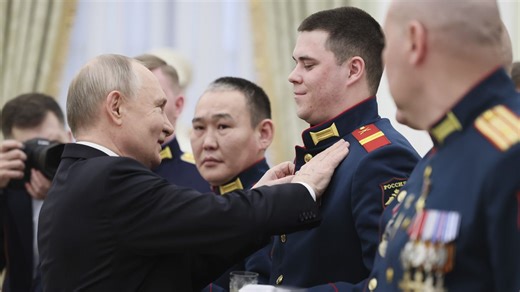Putin elogia a los soldados rusos en la guerra de Ucrania