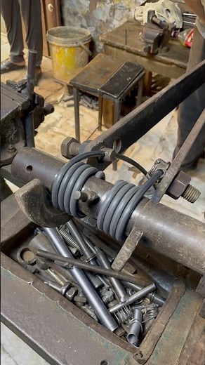 I have made a double compression spring on a lathe machine it’s strong spring # shorts