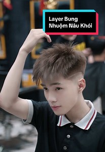 Layer Bung màu Nâu Khói trầm — nhuộm 1 lần, kiểu tự nhiên