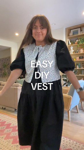 Im in my DIY era, and finally got around to using this fabric ive had forever! 🙌🏻 this vest was SO easy to make, and i loved how it turned out (except that little thread i didnt realize was hanging in the video 😂) lmk if you end up making one too!!! #diy #sewing #amazonfinds #summerfashion #sewingtiktok #sew #pinterest