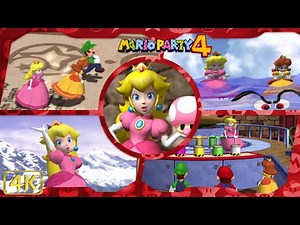 All Minigames (Peach gameplay) | Mario Party 4 ⁴ᴷ