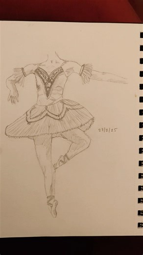 drew a ballerina 🩰 #drawing #dance #art #ballet #ballerina #artist #purple