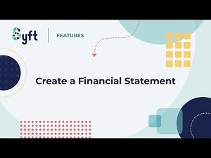 Create a Financial Statement
