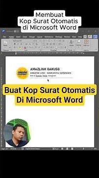 Membuat Kop Surat Otomatis Paling Mudah di Microsoft Word #wordtipsandtricks #microsoftword