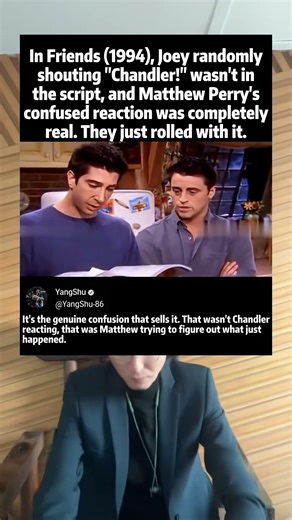 In Friends (1994), Joey Shouting “Chandler!” Was Completely Unscripted