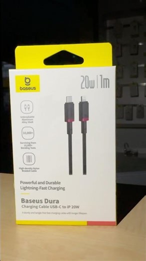 Baseus Dura C to Lightning Cable | Durable & Fast Charging Cable
