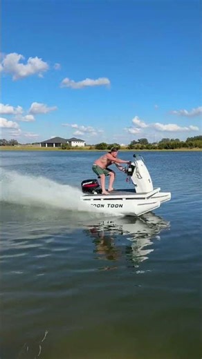 World’s Smallest Pontoon Boat!