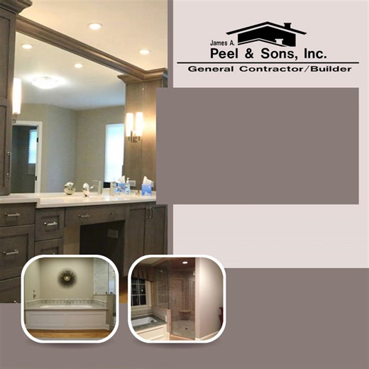 From a refreshing powder room update to a full master suite overhaul, we handle every detail. Let’s design a space that fits your lifestyle perfectly. 🚿✨ | James A. Peel & Sons, Inc.