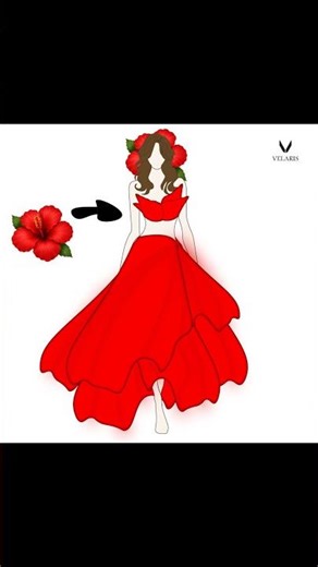 I turned the Hibiscus 🌺 into a stunning dress 👗 😍