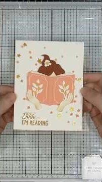 Hero Arts Card: Reading Girl + Gold Star Magic 📚✨