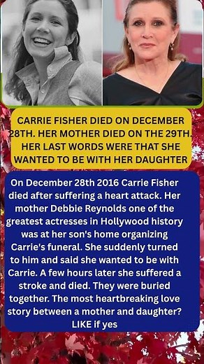 Debbie Reynolds : ce qu'elle a dit avant de mourir #secret #hollywood #tragedie