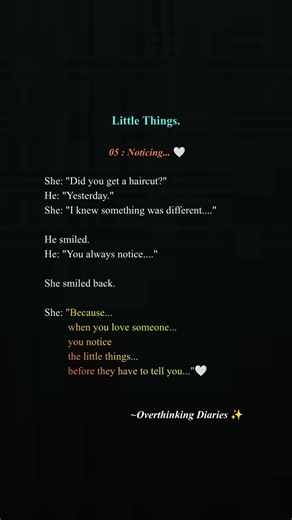 Love Is Noticing What Others Don't... 🤍