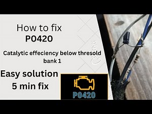 P0420 catalyst system efficiency below thresold bank 1 | easy fix in 5 min || english subtitles