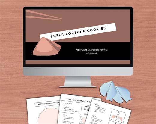 Paper Fortune Cookie Template: Classroom Craft Activity (digital Presentation & Printable PDF) - Etsy
