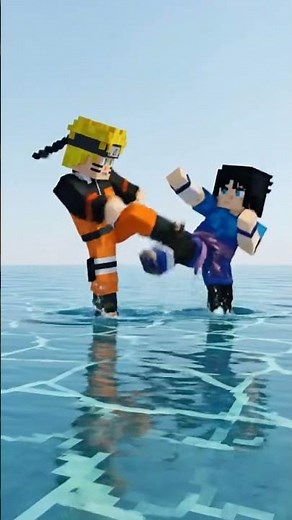 Naruto vs Sasuke fight in Minecraft shorts #dreamtoonhari #minecraft