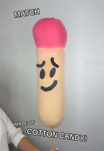 IT’S BFDI MATCH! This sweet stick is made entirely of delicious cotton candy — she’s fire! #battlefordreamisland #bfdi #bfb #osc #cottoncandy