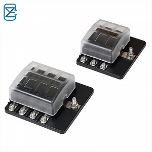 [Hot Item] 12/32V DC 6 Way Standard Fuse Block 6 Circuit Fuse Holder Box with LED for Car Marine